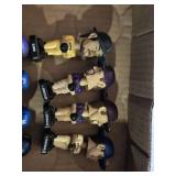 Lot of 11 Mini Baseball Bobblehead Figures Including Ichiro, Sammy Sosa, and C. Jones