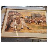 Framed Baseball Art Print