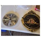 Sears Roebuck Saw Blade Wall Clock and MGM Now Showing Wall Clock