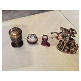 Vintage Table Lighters including Woman on Horse