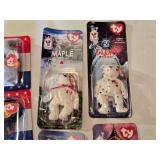 Ty Beanie Babies Lot including Maple, Glory, Erin, Britannia, Libearty, Righty, Lefty, and more