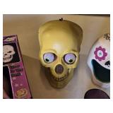 Talking Skull Plaque and Halloween Skull Decorations