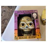 Talking Skull Plaque and Halloween Skull Decorations
