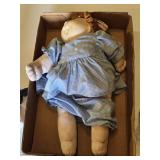 Cabbage Patch Doll, Small Dolls, and Bag of Clothes