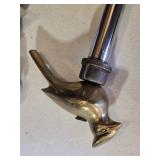 Walking Canes with Birds and Dodge Ram Hood Ornament - Heavy, appear homemade