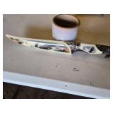 Decorative Eagle-Themed Knife with Sheath - 13 1/2" in total length