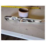 Decorative Eagle-Themed Knife with Sheath - 13 1/2" in total length