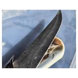 Decorative Eagle-Themed Knife with Sheath - 13 1/2" in total length