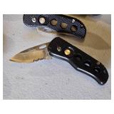 Lot of 7 Pocket Knives with Button Assist