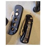 Lot of 7 Pocket Knives with Button Assist