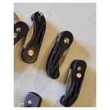 Lot of 7 Pocket Knives with Button Assist