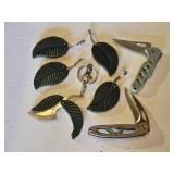 Lot of Pocket Knives and Leaf-Shaped Keychain Tools