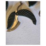 Lot of Pocket Knives and Leaf-Shaped Keychain Tools
