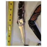 Lot of 5 Folding Knives Including MTech USA Models and Accessories