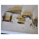 Swiss Army Style Multi-Tool Lot including Vintage Utensil Knife, Multi-Tool Pliers, Old Timer Knife, Brownton Grain & Feed Knife, and Keychain Folding Knife