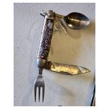 Swiss Army Style Multi-Tool Lot including Vintage Utensil Knife, Multi-Tool Pliers, Old Timer Knife, Brownton Grain & Feed Knife, and Keychain Folding Knife