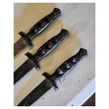Set of 3 Daggers with Sheath