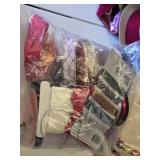 Huge Lot of Craft Supplies and Accessories Lot including Ribbons, Beads, and Scrapbook Refills and More