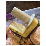 Tote of Yarn including Bernat Wintuk, Red Heart, and More