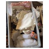 Sewing Supplies and Patterns Lot including Fabrics, Threads, and Embroidery Kits