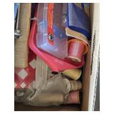 Sewing Supplies and Patterns Lot including Fabrics, Threads, and Embroidery Kits