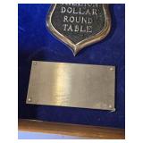 Honor Roll Million Dollar Round Table Plaque in Case - Wood Frame is Not Attached
