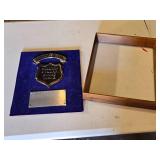 Honor Roll Million Dollar Round Table Plaque in Case - Wood Frame is Not Attached