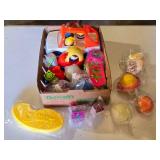 Lot of Toys including The Jetsons Puzzle Ornaments, Fisher Price Vehicle, and Assorted Toy Figures