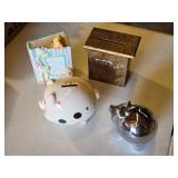 Ceramic and Metallic Piggy Banks