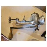 Vintage Kitchen Tools and Accessories including Puritan Grinder, Scale, and Milk Bottle