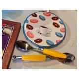 Vintage Kitchen Tools and Accessories including Puritan Grinder, Scale, and Milk Bottle