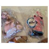 Mixed plush toys including Christmas Cat and various animal characters