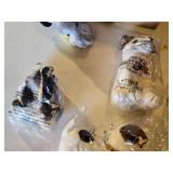 Mixed plush toys including Christmas Cat and various animal characters