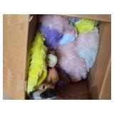 Mixed plush toys including Christmas Cat and various animal characters