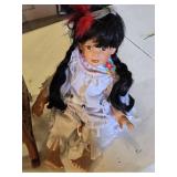 Snowbird Doll and Wooden Chair Set