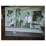 Black and White Canvas Print of the Rat Pack Playing Pool - Sammy Davis Jr., Frank Sinatra