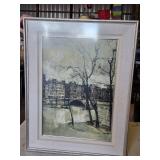 M. de Gallard 1962 Framed Painting -  27" x 35"