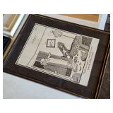 Framed Art and Prints Collection including Vogue Cover, Little Mermaid Artwork, and Cartoon Illustration