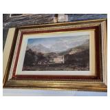 Framed Art Collection including Landscape, Abstract, and Futuristic Designs