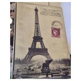 Framed Animal Collage Art Print and Eiffel Tower Photo