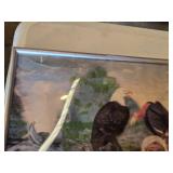 Framed Animal Collage Art Print and Eiffel Tower Photo