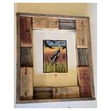 Betsy Bowen Studio Hand-Printed Woodcut Artwork in Rustic Frame 12 1/2" x 14" Numbered 10/100