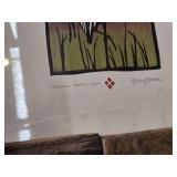 Betsy Bowen Studio Hand-Printed Woodcut Artwork in Rustic Frame 12 1/2" x 14" Numbered 10/100