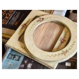 Assorted Picture Frames including Gold Traditional 18x24, Solid Oak 16x20, and Decorative Floral Frame
