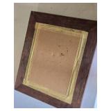 Framed Vintage Metallic Map Print approx. 14" wide