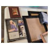 Lot of Picture Frames including CARR Frames, Wooden Frames, and Various Sizes