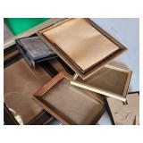 Lot of Picture Frames including CARR Frames, Wooden Frames, and Various Sizes