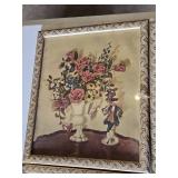 Set of 4 Framed Floral Prints by A. Huard 11" x 13"