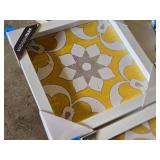 Madison Park Framed Art Set including Yellow Tile Patterns
