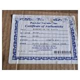 John Mayer Framed Art Prints "Dawn Patrol" and "Morning on the Platte" with Brass Plates - Both in damaged condition